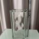 Vintage Rectangular Glass Brick Vase – Minimalist Modern Design (ca. 1980s–