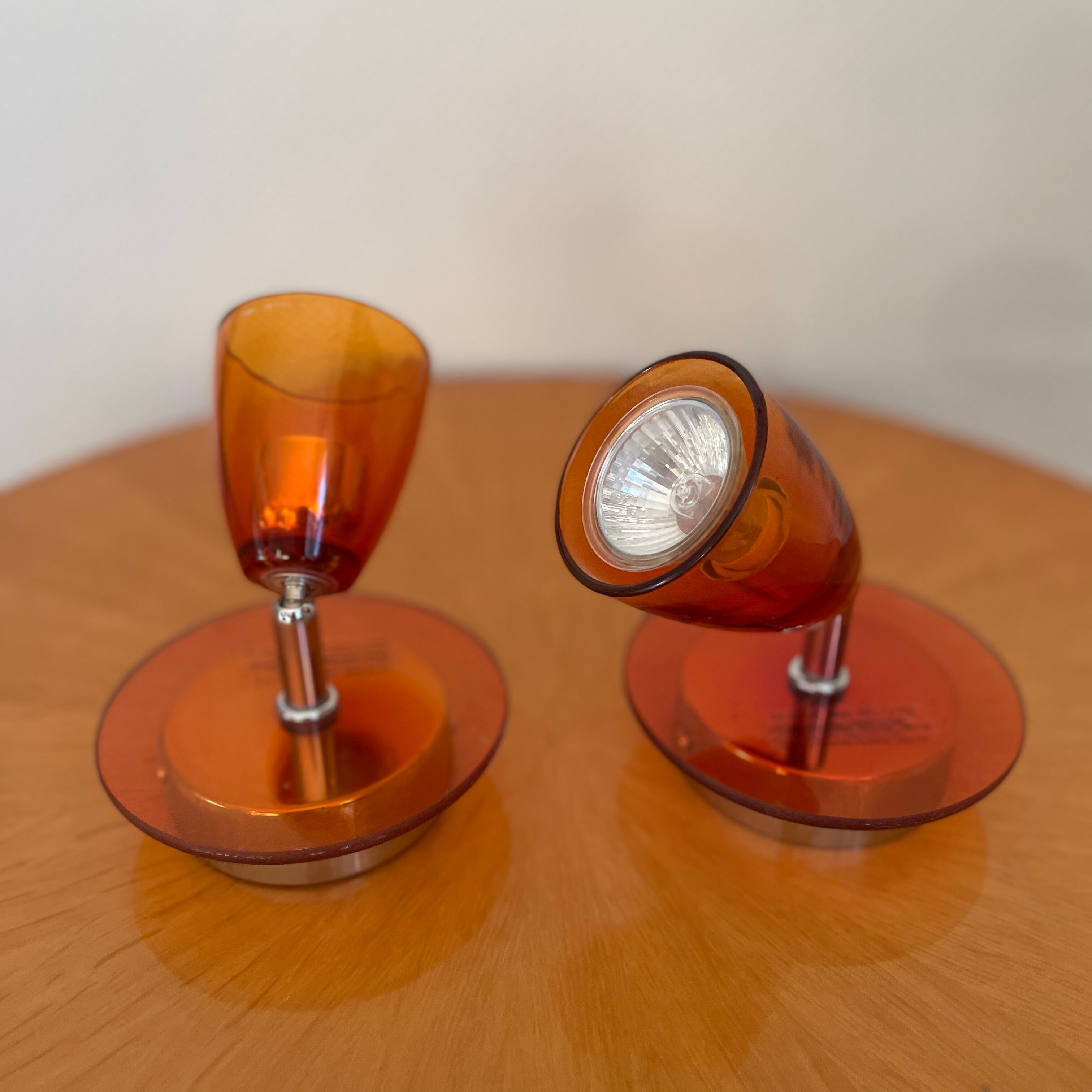 Wall lamps vintage orange lamps