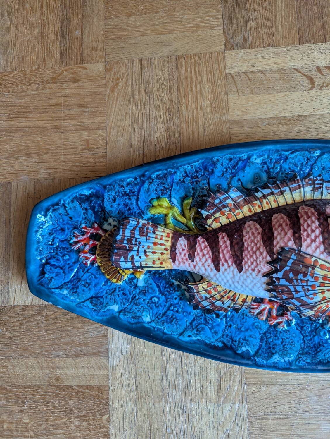 "Palissy" slip wall plate