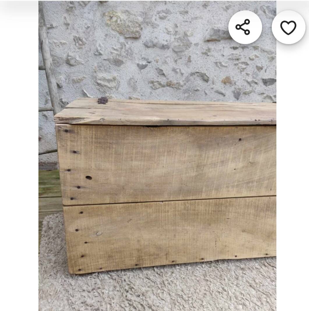 Restored solid poplar chest