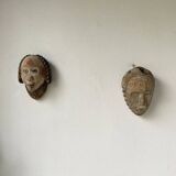 Pair of African Fang and Punu masks from Gabon
