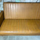 Vintage 60s 70s Brown Faux Leather Sofa Bed with Armrests #D4