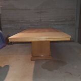Table chêne moderniste cubique art déco 1940