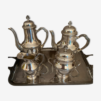 Silver metal coffee service