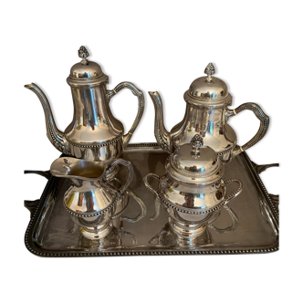 Silver metal coffee service