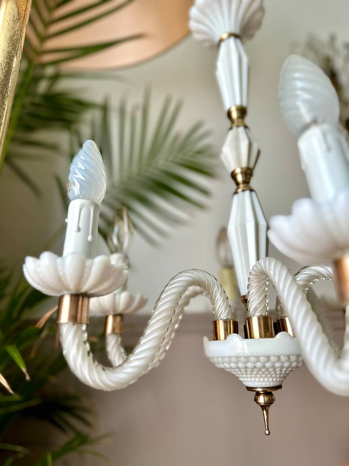 Vintage Murano chandelier in Venetian blown glass