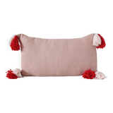 Rectangular cushion 100% Wool & Linen Pink