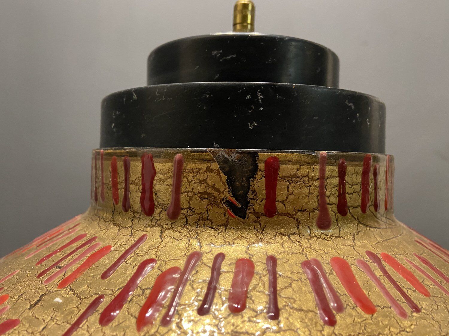 Mid-century gilded light pendant from esperia