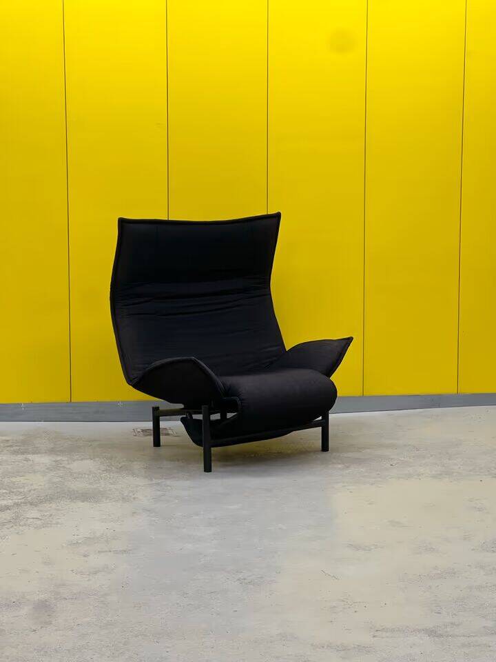 Vintage Black Veranda Armchair by Vico Magistretti for Cassina