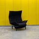 Vintage Black Veranda Armchair by Vico Magistretti for Cassina