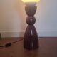 Ceramic and white opaline lamp