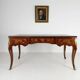 Louis XV style double-sided mahogany and rosewood flat desk