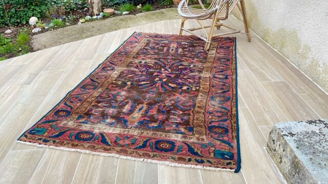 Oriental art deco carpet 123cm x 200cm
