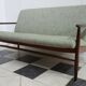 Danish teak 2 seat sofa green upholstery