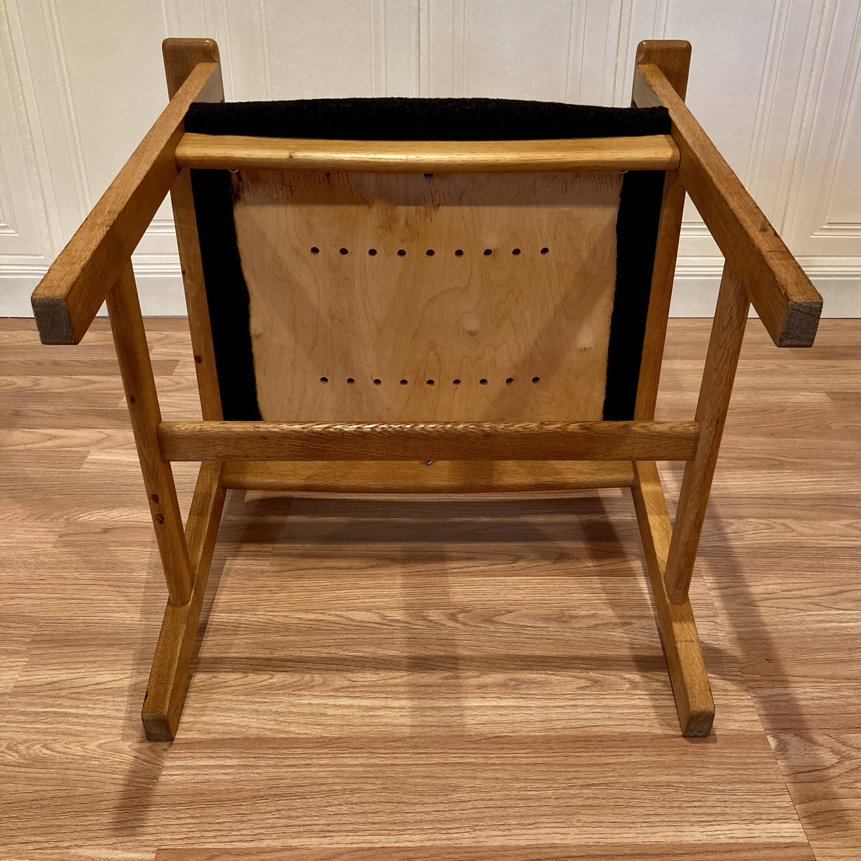 Set of 4 armchairs stamped Hans Wegner "Scandinavian design" 1960.