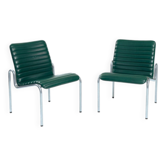 Kho Liang ie lounge chairs in green for Stabin, 1964