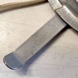 Plafonnier ou applique globe opaline carré 25 cm - mid. XXème