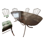 Table en verre fumé