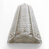 Pair of Mid-century Modern Style Italian Murano Glass Sconces "Reticello"