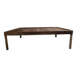 Industrial coffee table | Vintage perforated steel postal sorting table