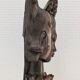 Buste en bois de femme à coiffe florale travail sculptural des années 60-70
