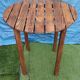 Round solid wood table