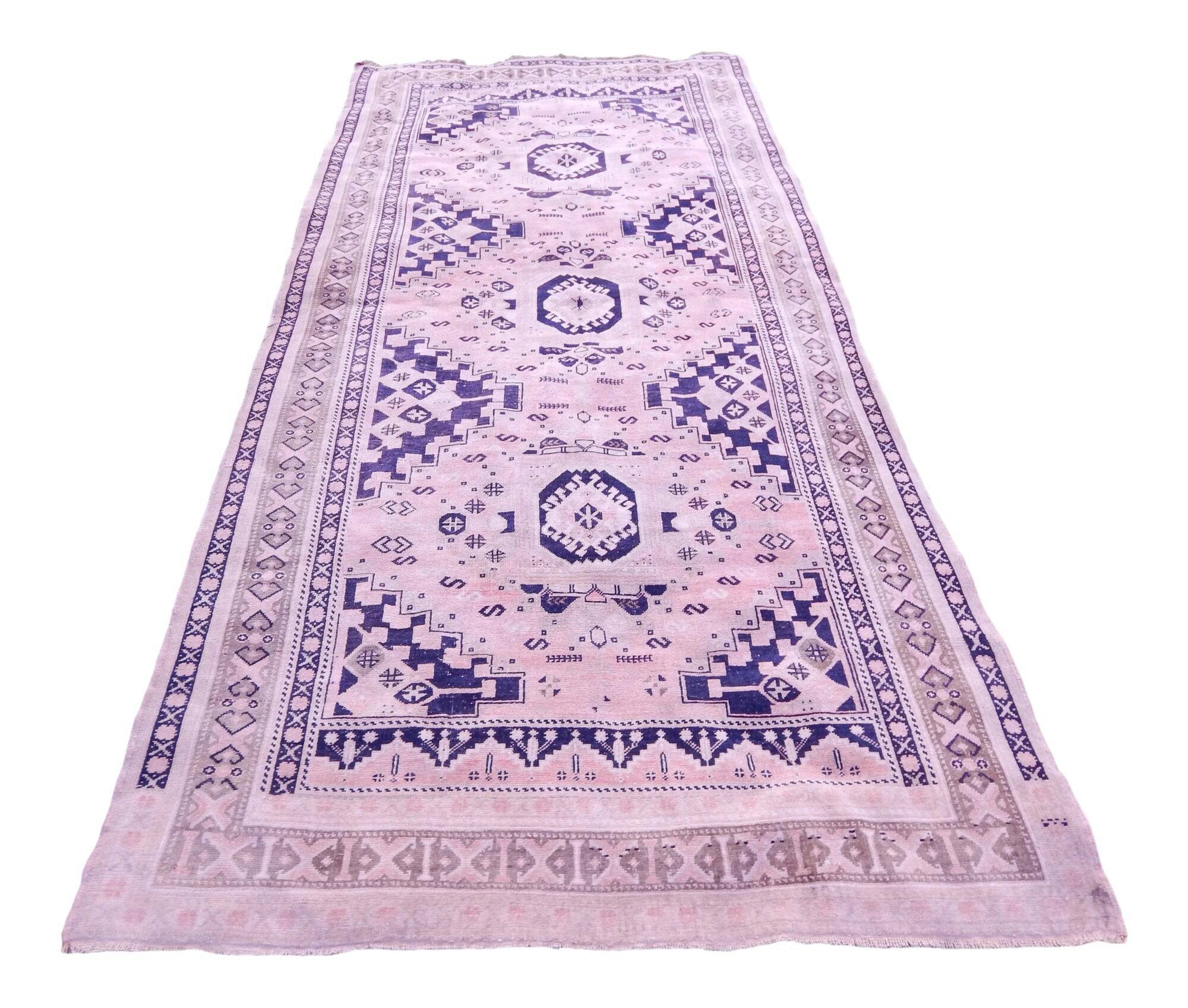 Vintage Turkish rug handmade 162x344 cm