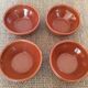 4 glazed terracotta bowls