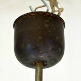 Pietro Chiesa, Art Deco chandelier in solid lacquered brass and glass. Italy 1930s