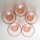 Rosaline service 5 cups and pink glass salad bowl