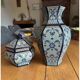 Potiche & Persian ceramic bonbonnière – octagonal oriental vase