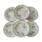 Lot of 6 soup plates "land of iron" model "rosette" st amand