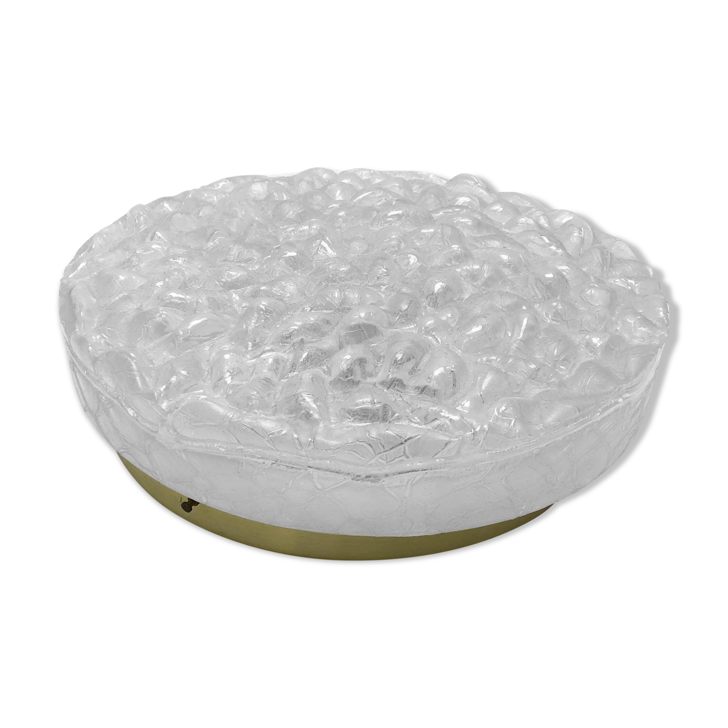 Modernist bubble glass and metal wall light by Doria lights, 1970s, germany