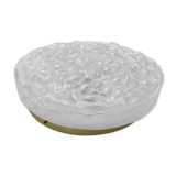 Modernist bubble glass and metal wall light by Doria lights, 1970s, germany