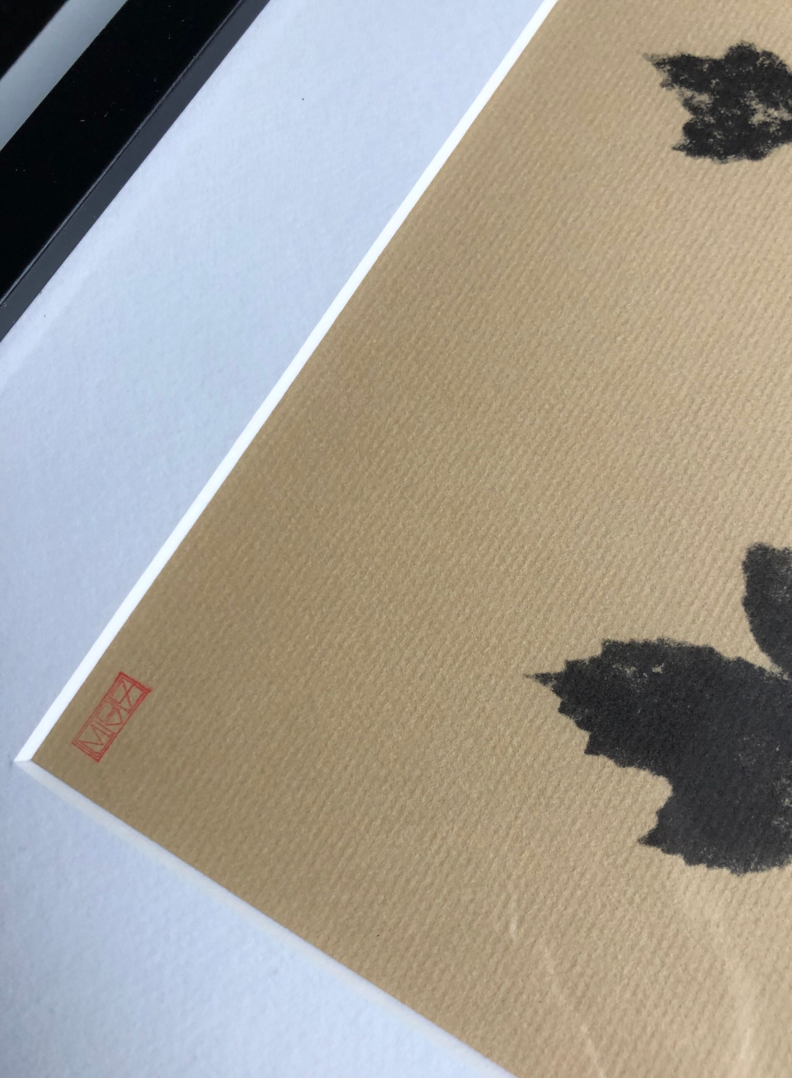 Framed lithograph - extract from the notebook "Les Natugraphies" - Albert de Visscher