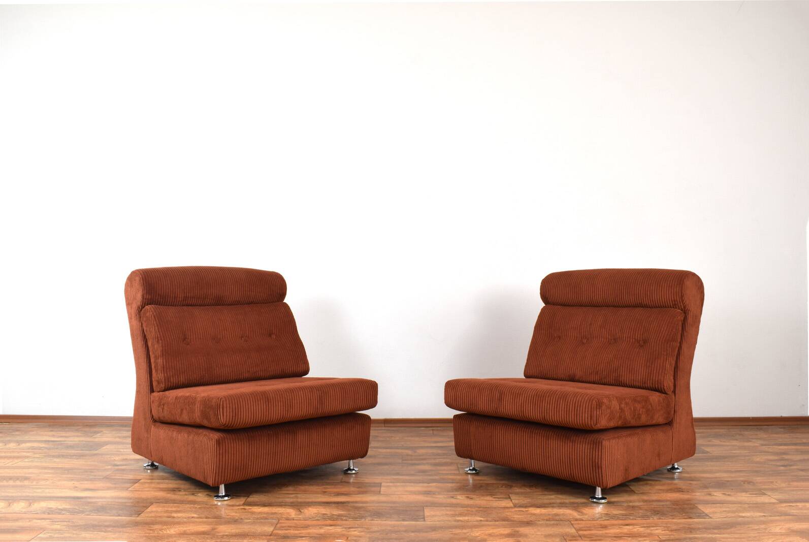 Mid-Century Italian Lounge Chairs, 1970s, Set of 2