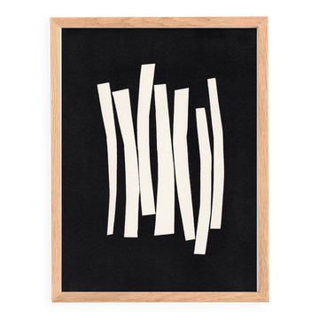 Peinture abstraite sur papier signée Eawy