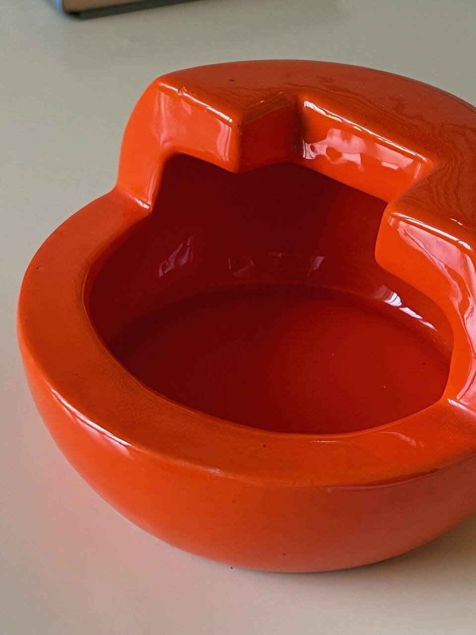 Vintage orange ashtray