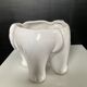 Vintage elephant cache pot in glazed ceramic