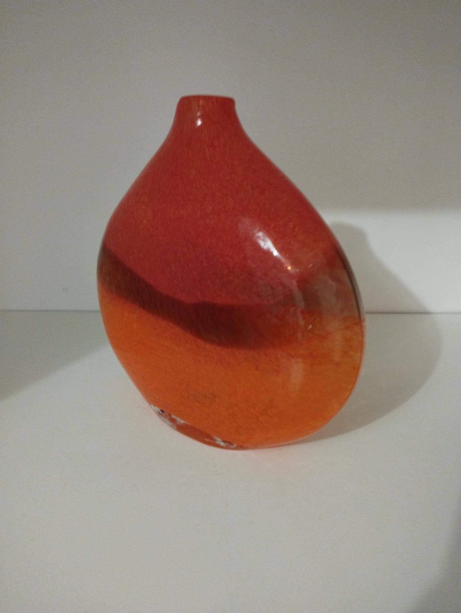 Pair or 2 glass paste vases from the 80s vintage.