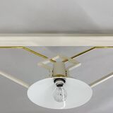 1950s Unique Ceiling Lights with Brass Details, Restored, 4 pieces available
