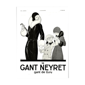 Affiche vintage années 30 Gant Neyret