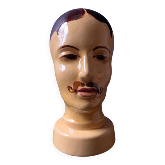 Exhibition head in West German pottery by Scheurich model 701