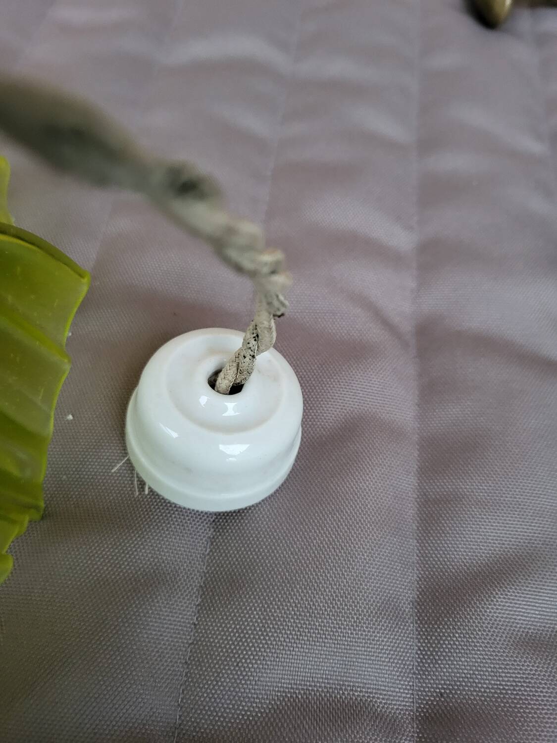 Pleated Frosted Glass Lampshade with Green Ouraline Border, 19th Century