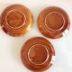 Hawaiian decor coffee service from the Sarreguemines faience factories / vintage 60s-70s