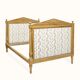 19th century Louis XVI style carved and painted daybed bed frame