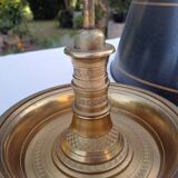 Empire style bouillotte lamp in bronze and sheet metal