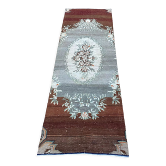 Tapis turc Oushak vintage 272x90cm