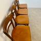 Set of 4 old vintage Baumann 50s wooden bistro chairs