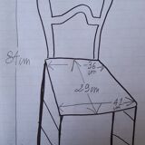 Antique chair Louis-Philippe in cherry wood